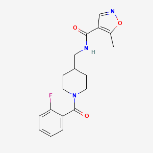 N-((1-(2-fluorobenzoyl)piperidin-4-yl)methyl)-5-methylisoxazole-4-carboxamide