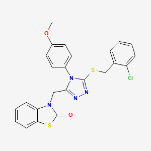 3-((5-((2-chlorobenzyl)thio)-4-(4-methoxyphenyl)-4H-1,2,4-triazol-3-yl)methyl)benzo[d]thiazol-2(3H)-one