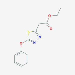 molecular formula C12H12N2O3S B259460 Ethyl(5-phenoxy-1,3,4-thiadiazol-2-yl)acetate 
