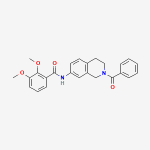 molecular formula C25H24N2O4 B2594601 N-(2-benzoyl-1,2,3,4-tetrahydroisoquinolin-7-yl)-2,3-dimethoxybenzamide CAS No. 955716-58-2