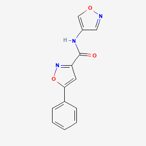 molecular formula C13H9N3O3 B2594602 N-(异恶唑-4-基)-5-苯基异恶唑-3-甲酰胺 CAS No. 1396867-80-3