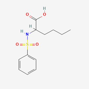 2-Benzenesulfonamidohexanoic acid