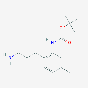 molecular formula C15H24N2O2 B2594611 Tert-butyl N-[2-(3-aminopropyl)-5-methylphenyl]carbamate CAS No. 2352608-17-2