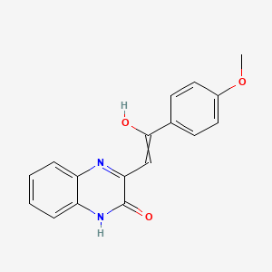 molecular formula C17H14N2O3 B2594617 3-[(Z)-4-Methoxyphenacylidene]-3,4-dihydroquinoxaline-2(1H)-one CAS No. 66394-50-1