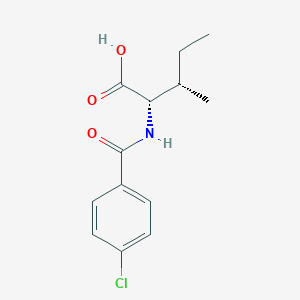 molecular formula C13H16ClNO3 B2594630 (2S,3S)-2-[(4-chlorobenzoyl)amino]-3-methylpentanoic acid CAS No. 956958-63-7