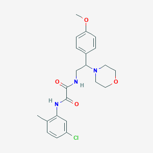 molecular formula C22H26ClN3O4 B2594633 N1-(5-chloro-2-methylphenyl)-N2-(2-(4-methoxyphenyl)-2-morpholinoethyl)oxalamide CAS No. 941933-38-6