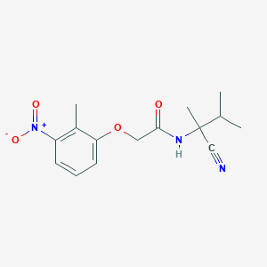 molecular formula C15H19N3O4 B2594638 N-(1-cyano-1,2-dimethylpropyl)-2-(2-methyl-3-nitrophenoxy)acetamide CAS No. 1241653-01-9
