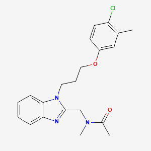 molecular formula C21H24ClN3O2 B2594664 N-({1-[3-(4-氯-3-甲基苯氧基)丙基]-1H-1,3-苯并二氮杂卓-2-基}甲基)-N-甲基乙酰胺 CAS No. 873093-86-8