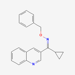 molecular formula C20H18N2O B2594666 cyclopropyl(3-quinolinyl)methanone O-benzyloxime CAS No. 860784-55-0