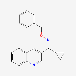 molecular formula C20H18N2O B2594666 环丙基(3-喹啉基)甲酮O-苄基肟 CAS No. 860784-55-0