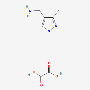 molecular formula C8H13N3O4 B2594667 (1,3-Dimethyl-1H-pyrazol-4-yl)methanamine oxalate CAS No. 1197234-43-7