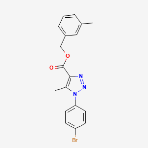 molecular formula C18H16BrN3O2 B2594673 3-methylbenzyl 1-(4-bromophenyl)-5-methyl-1H-1,2,3-triazole-4-carboxylate CAS No. 946371-34-2