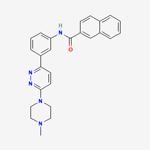 molecular formula C26H25N5O B2594681 N-(3-(6-(4-methylpiperazin-1-yl)pyridazin-3-yl)phenyl)-2-naphthamide CAS No. 899759-16-1