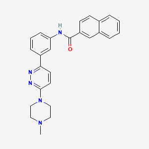 molecular formula C26H25N5O B2594681 N-(3-(6-(4-メチルピペラジン-1-イル)ピリダジン-3-イル)フェニル)-2-ナフタミド CAS No. 899759-16-1