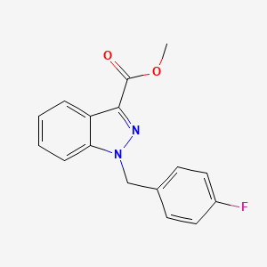 molecular formula C16H13FN2O2 B2594687 methyl 1-(4-fluorobenzyl)-1H-indazole-3-carboxylate CAS No. 1185287-50-6