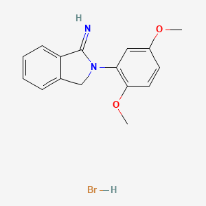 molecular formula C16H17BrN2O2 B2594688 2-(2,5-Dimethoxyphenyl)isoindolin-1-imine hydrobromide CAS No. 1052510-01-6
