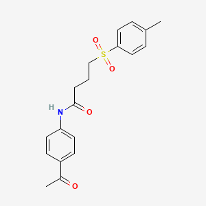 molecular formula C19H21NO4S B2594761 N-(4-乙酰苯基)-4-甲苯磺酰丁酰胺 CAS No. 923089-02-5