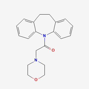 molecular formula C20H22N2O2 B2594768 1-(5,6-Dihydrobenzo[b][1]benzazepin-11-yl)-2-morpholin-4-ylethanone CAS No. 351470-14-9