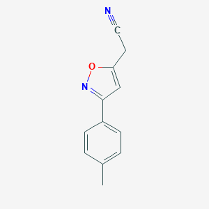 molecular formula C12H10N2O B259480 [3-(4-Methylphenyl)-5-isoxazolyl]acetonitrile 