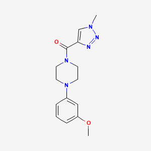 molecular formula C15H19N5O2 B2594804 (4-(3-甲氧基苯基)哌嗪-1-基)(1-甲基-1H-1,2,3-三唑-4-基)甲苯酮 CAS No. 1234888-71-1