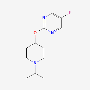 molecular formula C12H18FN3O B2594818 5-Fluoro-2-(1-propan-2-ylpiperidin-4-yl)oxypyrimidine CAS No. 2380167-24-6