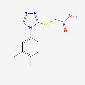 molecular formula C12H13N3O2S B2594824 2-{[4-(3,4-dimethylphenyl)-4H-1,2,4-triazol-3-yl]sulfanyl}acetic acid CAS No. 923770-48-3