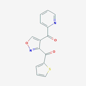 molecular formula C14H8N2O3S B259483 Pyridin-2-yl-[3-(thiophene-2-carbonyl)-1,2-oxazol-4-yl]methanone 