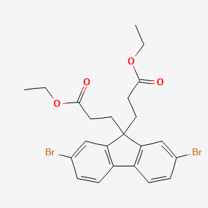 molecular formula C23H24Br2O4 B2594837 Diethyl 3,3'-(2,7-dibromo-9h-fluorene-9,9-diyl)dipropanoate CAS No. 204265-70-3