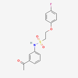 molecular formula C16H16FNO4S B2594842 N-(3-acetylphenyl)-2-(4-fluorophenoxy)ethanesulfonamide CAS No. 1216561-73-7