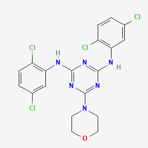 molecular formula C19H16Cl4N6O B2594880 N2,N4-bis(2,5-dichlorophenyl)-6-morpholino-1,3,5-triazine-2,4-diamine CAS No. 920119-42-2
