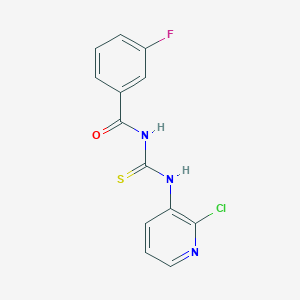 molecular formula C13H9ClFN3OS B2594884 N-[(2-氯吡啶-3-基)氨基硫代甲酰基]-3-氟苯甲酰胺 CAS No. 866014-45-1