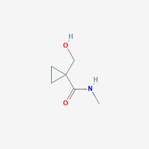 molecular formula C6H11NO2 B2594887 1-(羟甲基)-N-甲基环丙烷甲酰胺 CAS No. 1610043-76-9