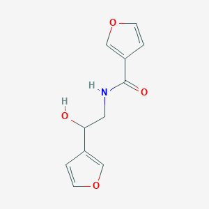 molecular formula C11H11NO4 B2594889 N-[2-(Furan-3-yl)-2-hydroxyethyl]furan-3-carboxamid CAS No. 1396766-78-1