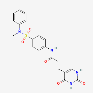 molecular formula C21H22N4O5S B2594890 3-(6-methyl-2,4-dioxo-1,2,3,4-tetrahydropyrimidin-5-yl)-N-(4-(N-methyl-N-phenylsulfamoyl)phenyl)propanamide CAS No. 1171975-73-7