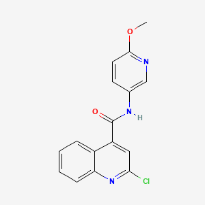molecular formula C16H12ClN3O2 B2594893 2-chloro-N-(6-methoxypyridin-3-yl)quinoline-4-carboxamide CAS No. 871561-22-7