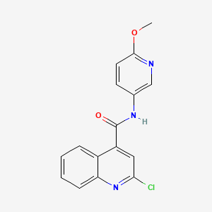 molecular formula C16H12ClN3O2 B2594893 2-Chlor-N-(6-Methoxypyridin-3-yl)chinolin-4-carboxamid CAS No. 871561-22-7