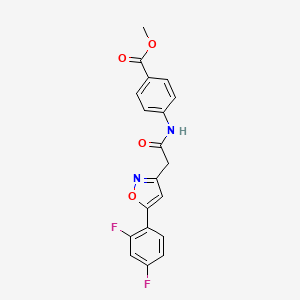 Methyl 4-(2-(5-(2,4-difluorophenyl)isoxazol-3-yl)acetamido)benzoate