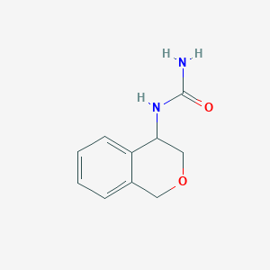 molecular formula C10H12N2O2 B2594900 3,4-二氢-1H-异色苯-4-基脲 CAS No. 2408968-61-4