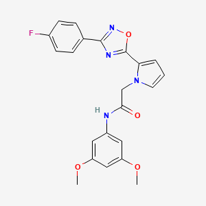 molecular formula C22H19FN4O4 B2594901 N-(3,5-dimethoxyphenyl)-2-{2-[3-(4-fluorophenyl)-1,2,4-oxadiazol-5-yl]-1H-pyrrol-1-yl}acetamide CAS No. 1260935-99-6