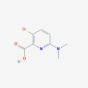 molecular formula C8H9BrN2O2 B2594902 3-Bromo-6-(dimethylamino)pyridine-2-carboxylic acid CAS No. 2580254-65-3