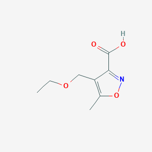 molecular formula C8H11NO4 B2594908 Acide 4-(éthoxyméthyl)-5-méthyl-1,2-oxazole-3-carboxylique CAS No. 934107-59-2