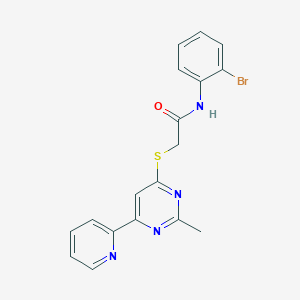 N-(2-bromophenyl)-2-((2-methyl-6-(pyridin-2-yl)pyrimidin-4-yl)thio)acetamide