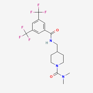 4-((3,5-bis(trifluoromethyl)benzamido)methyl)-N,N-dimethylpiperidine-1-carboxamide