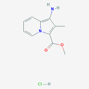 molecular formula C11H13ClN2O2 B2594918 Methyl 1-amino-2-methylindolizine-3-carboxylate hydrochloride CAS No. 1707602-70-7