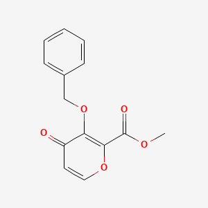 molecular formula C14H12O5 B2594919 3-(ベンジルオキシ)-4-オキソ-4H-ピラン-2-カルボン酸メチル CAS No. 1332855-89-6