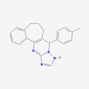 molecular formula C21H20N4 B259492 12-(4-methylphenyl)-13,14,16,18-tetrazatetracyclo[9.7.0.02,7.013,17]octadeca-1(11),2,4,6,15,17-hexaene 