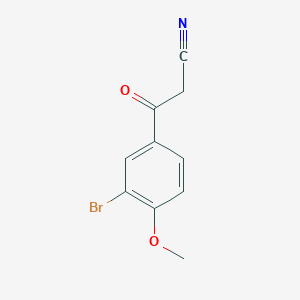 molecular formula C10H8BrNO2 B2594925 3-(3-溴-4-甲氧基苯基)-3-氧代丙腈 CAS No. 1179624-77-1