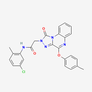 molecular formula C25H20ClN5O3 B2594939 N-(5-chloro-2-methylphenyl)-2-[4-(4-methylphenoxy)-1-oxo[1,2,4]triazolo[4,3-a]quinoxalin-2(1H)-yl]acetamide CAS No. 1357788-51-2