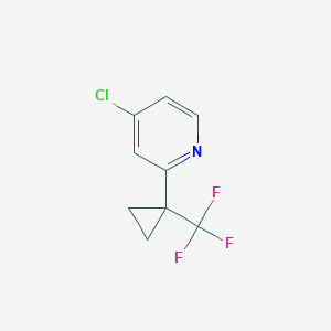 molecular formula C9H7ClF3N B2594943 4-Chloro-2-[1-(trifluoromethyl)cyclopropyl]pyridine CAS No. 2418693-06-6