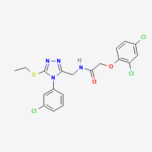 molecular formula C19H17Cl3N4O2S B2594944 N-((4-(3-chlorophenyl)-5-(ethylthio)-4H-1,2,4-triazol-3-yl)methyl)-2-(2,4-dichlorophenoxy)acetamide CAS No. 391951-99-8